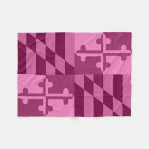 Einfarbige Decke Maryland-Flagge - Pink