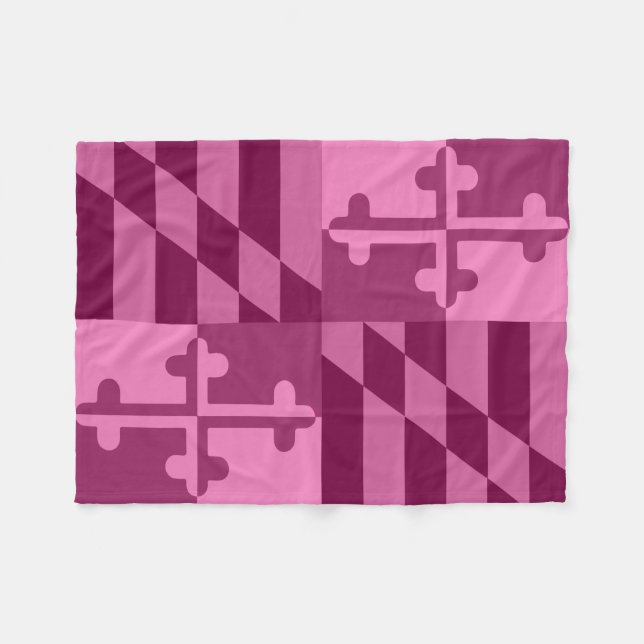 Einfarbige Decke Maryland-Flagge - Pink (Vorderseite (Horizontal))