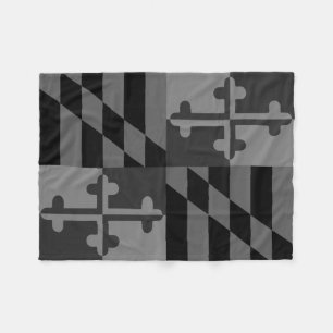 Einfarbige Decke Maryland-Flagge - Schwarzes