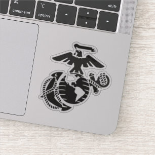 Einfarbige EGA - Schwarz Aufkleber