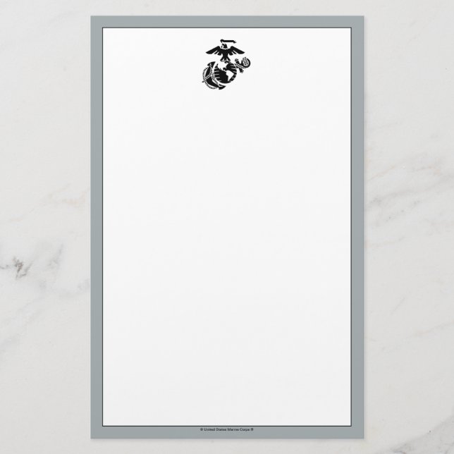 Einfarbige EGA - Schwarz Briefpapier (Vorderseite)