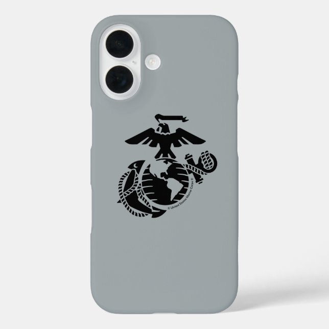 Einfarbige EGA - Schwarz Case-Mate iPhone Hülle (Rückseite)