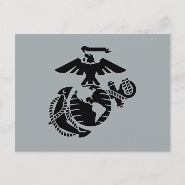 Einfarbige EGA - Schwarz Feiertagspostkarte (Vorderseite)