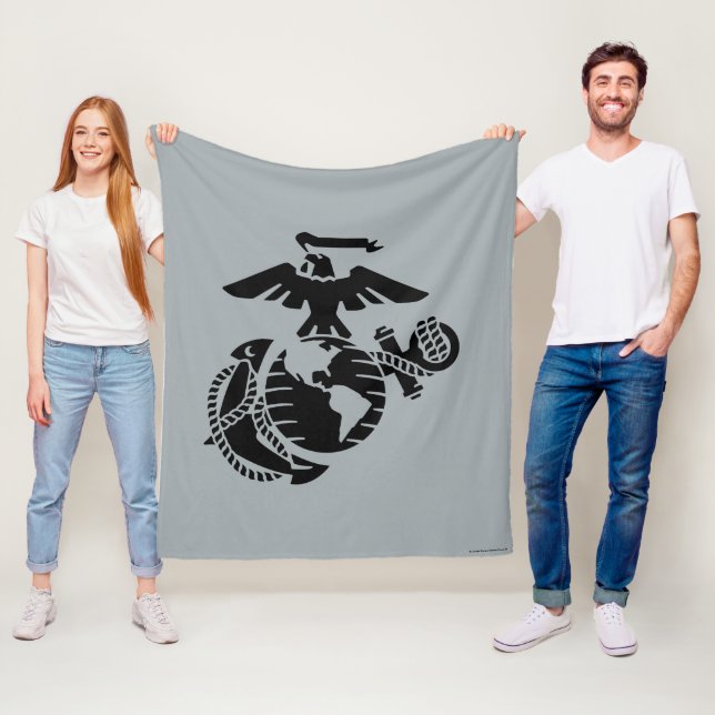 Einfarbige EGA - Schwarz Fleecedecke (Beispiel)