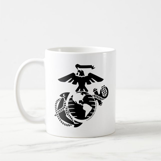 Einfarbige EGA - Schwarz Kaffeetasse (Links)