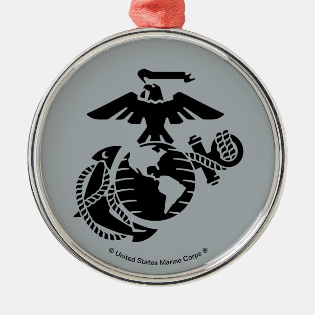 Einfarbige EGA - Schwarz Ornament Aus Metall (Vorne)