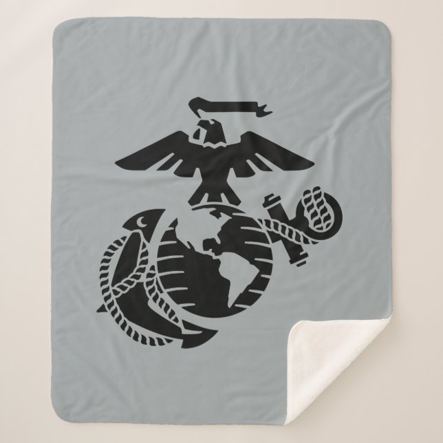 Einfarbige EGA - Schwarz Sherpadecke (Vorderseite)