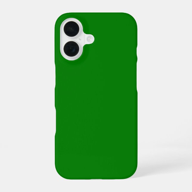 Einfarbige grüne Farbe iPhone 16 Hülle (Rückseite)