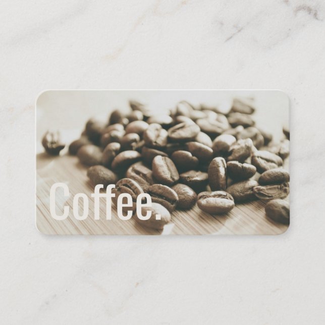 Einfarbige Kaffeebohnen einfache Oswald Lochkarte Treuekarte (Vorderseite)