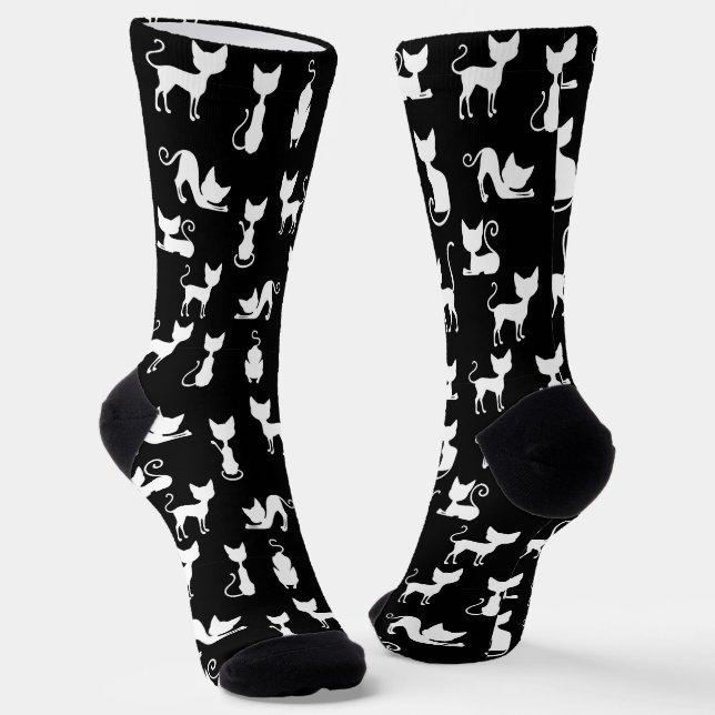 Einfarbige Katzen Socken (Gewinkelt)