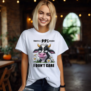 Einfarbige Kuh mit sonnenbeleuchteten Milchsorten T-Shirt