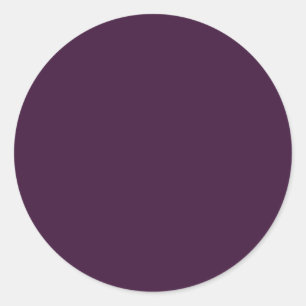 Einfarbige Leere Dunkle Aubergine Runder Aufkleber