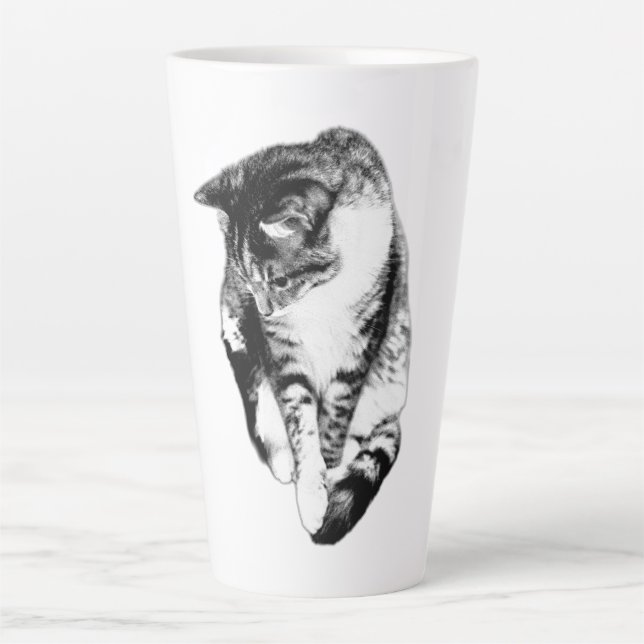 Einfarbige Tasse des Tabby Cat (Vorderseite)