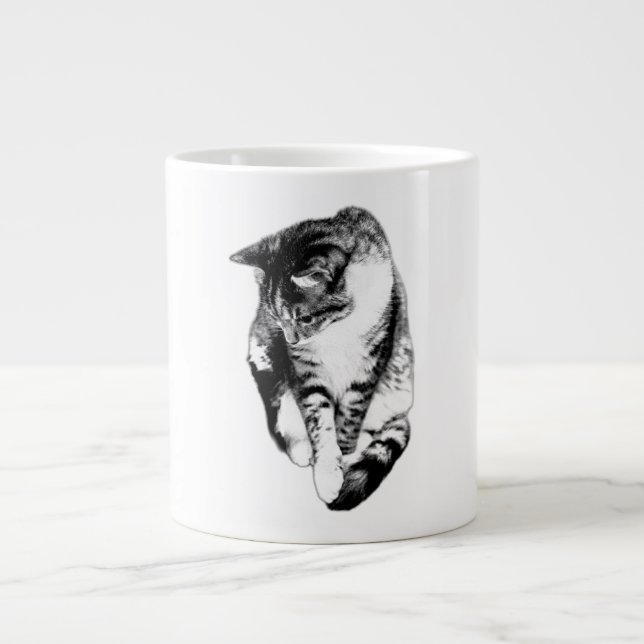 Einfarbige Tasse des Tabby Cat (Vorderseite)
