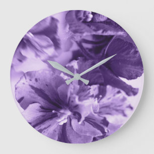 Einfarbige Veilchen Große Wanduhr