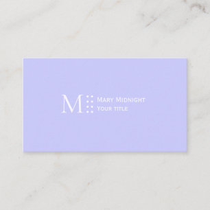 Einfarbiger QR-Code Modern Elegant Periwinkle Visitenkarte