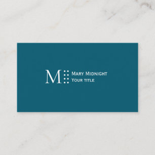 Einfarbiger QR-Code Modern Elegant Türkis Visitenkarte