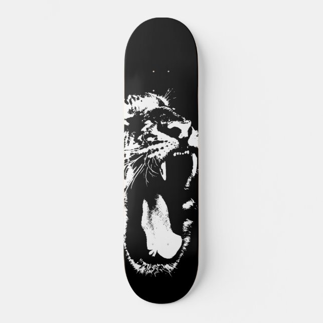 Einfarbiger Tiger Skateboard (Vorderseite)