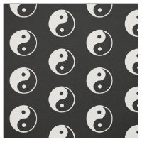 Einfarbiger weißer Yin Yang Symbol-Druck auf