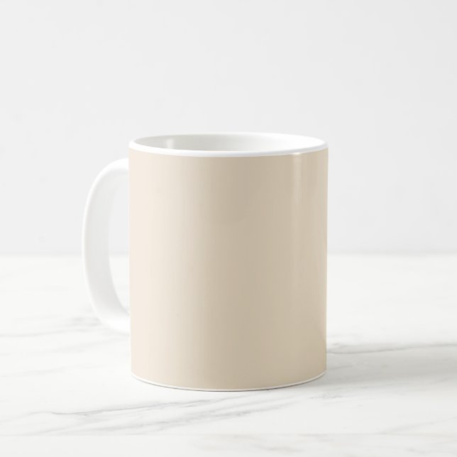 Einfarbiges Champagner-Beige Kaffeetasse (Vorderseite Links)