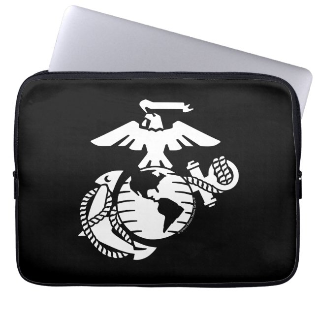 Einfarbiges EGA - weiß Laptopschutzhülle (Vorderseite)