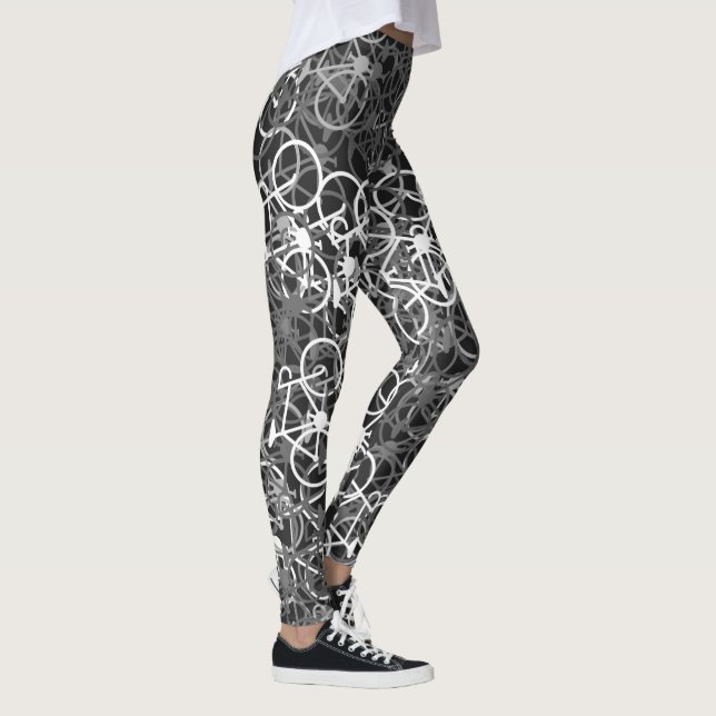 Einfarbiges Fahrrad-Muster - die Leggings des (Rechts)