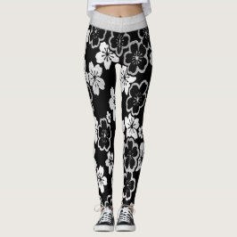 Einfarbiges japanisches Blumen Leggings