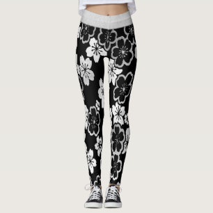 Einfarbiges japanisches Blumen Leggings