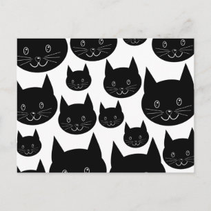 Einfarbiges Katzendesign. Postkarte