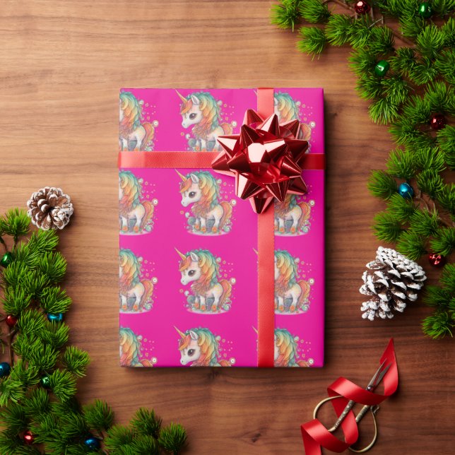 Einfarbiges rosafarbenes Packpapier (Feiertagsgeschenk)