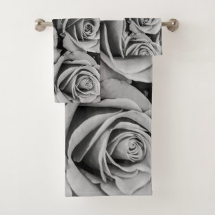 Einfarbiges Rosen-Badezimmer-Tuch-Set Badhandtuch Set