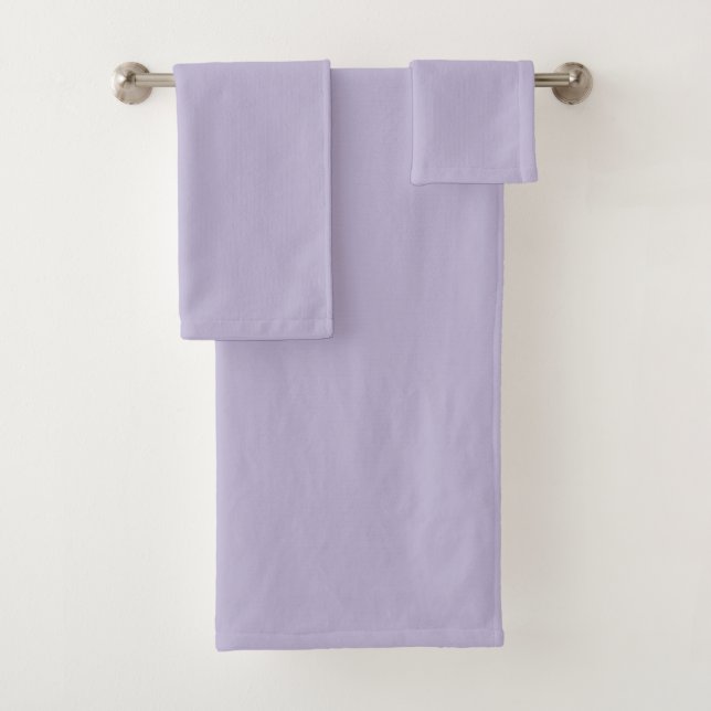 Einfarbiges, staubiges Lavendel in solider Farbe Badhandtuch Set (Insitu)