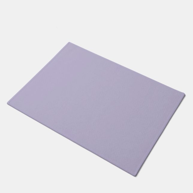 Einfarbiges, staubiges Lavendel in solider Farbe Fußmatte (Schrägansicht)