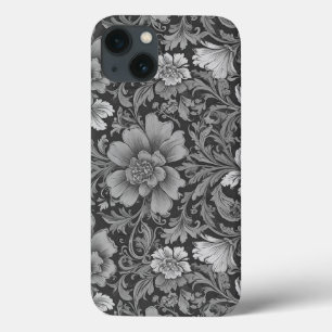 Einfarbiges Vintage-Blumenmuster  Case-Mate iPhone Hülle