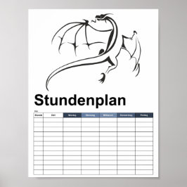 Einfliegender Drache Poster