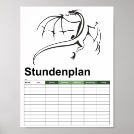 Einfliegender Drache Poster