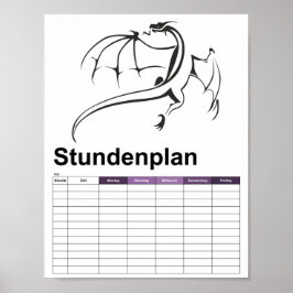 Einfliegender Drache Poster