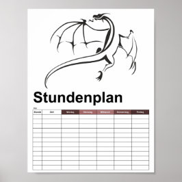 Einfliegender Drache Poster