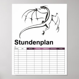 Einfliegender Drache Poster