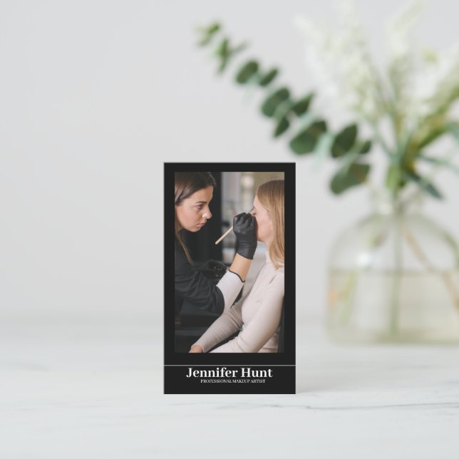 Einfluss, Minimalistische Social Media Makeup Arti Visitenkarte (Stehend Vorderseite)