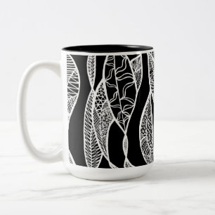 Einfluss (schwarzer Hintergrund) Zweifarbige Tasse