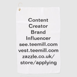 Einflussperson Golfhandtuch