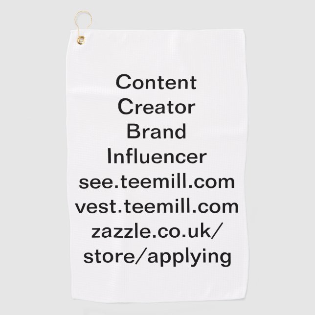 Einflussperson Golfhandtuch (Vorderseite)