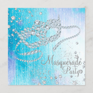 Einfrohrene Winter-Wunderland-Diamant-Masquerade-P Einladung