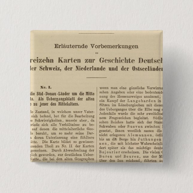 Einführung 1415 Tafel der Karte XII Button (Vorderseite)