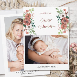 Einführung 2 Foto Herbst Blume Geburt Ankündigung