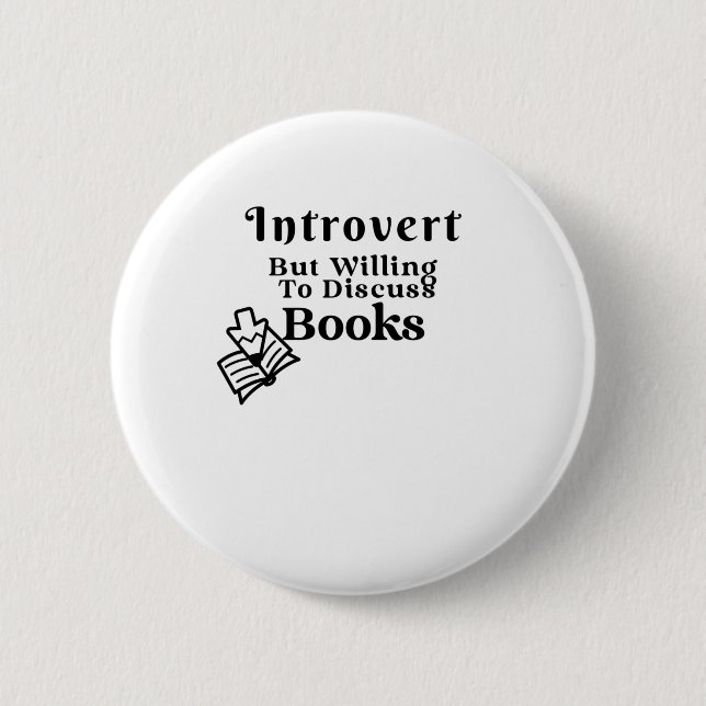 Einführung, aber Bereitschaft, Bücher zu diskutier Button (Vorderseite)