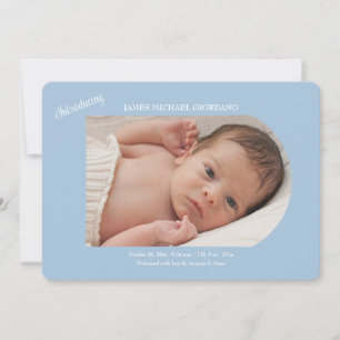 Einführung Baby Boy Foto Geburtserklärung Einladung