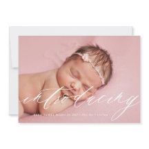 Einführung der Geburtsankündigung von Baby // Weiß