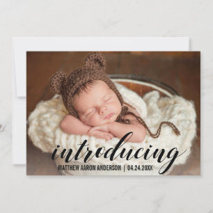 Einführung der neuen Baby Hearts Announcement Card Ankündigung